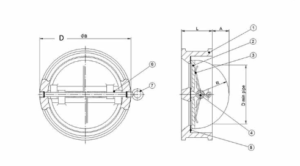 Cấu tạo van 1 chiều cánh bướm