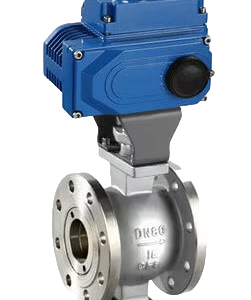 van bi mặt bích chữ V điện